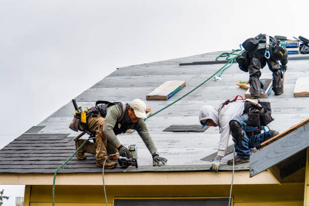 Professional Gutter Installation technician working in Irvona, PA